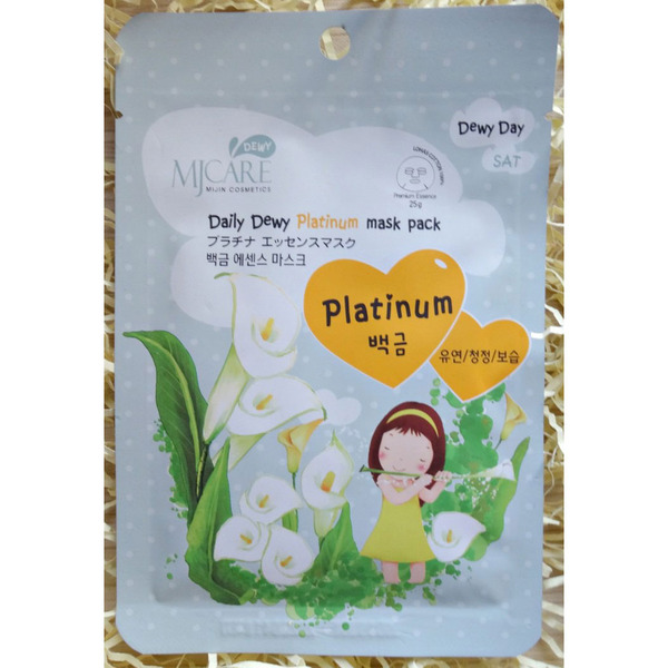 Маска тканевая с платиной Daily Dewy Platinum Mask Pack, MIJIN 25 мл