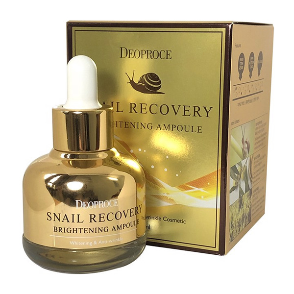 Сыворотка на основе муцина улитки Snail Recovery Brightening Ampoule, DEOPROCE   30 мл