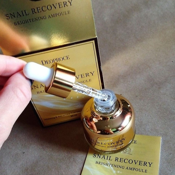 Сыворотка на основе муцина улитки Snail Recovery Brightening Ampoule, DEOPROCE   30 мл