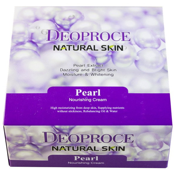 Крем для лица и тела питательный с экстрактом жемчуга Natural Skin Pearl Nourishing Cream, DEOPROCE 100 мл
