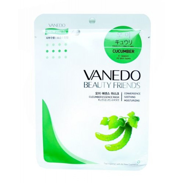 Успокаивающая маска для лица с экстрактом огурца All New Cosmetic, Beauty Friends VANEDO 25 г