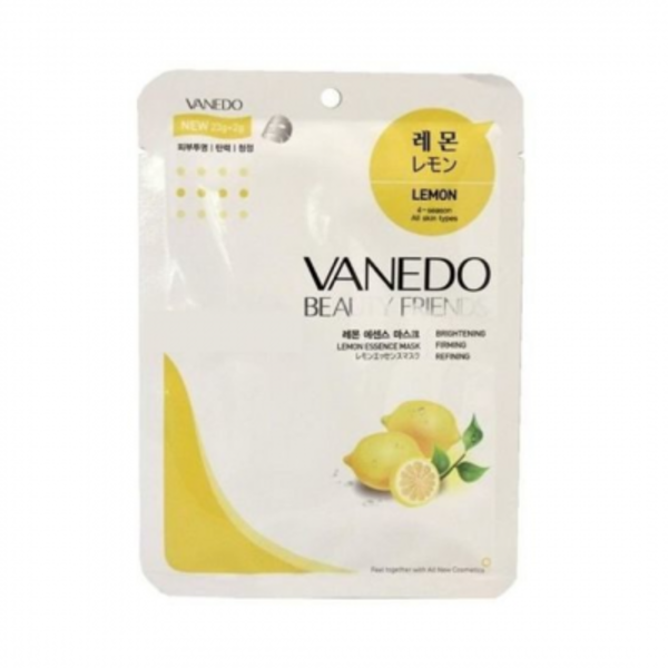 Обновляющая кожу маска для лица с экстрактом лимона All New Cosmetic Beauty Friends, VANEDO 25 г