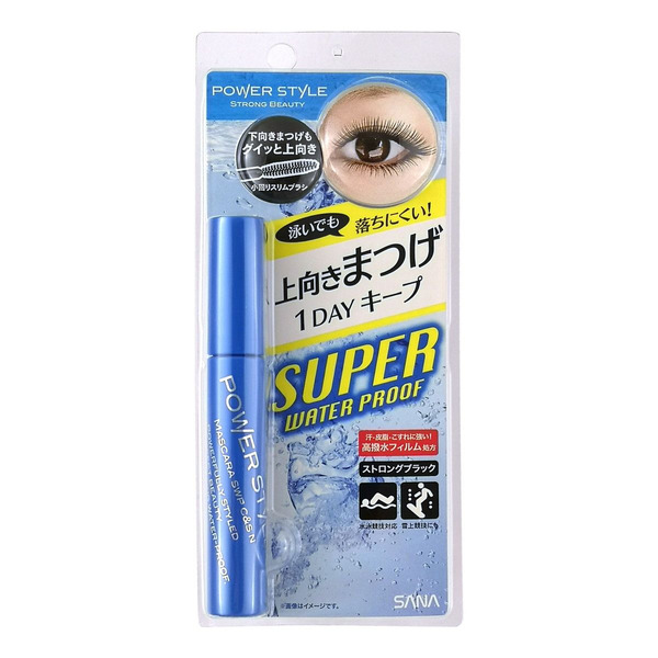 Водостойкая тушь с эффектом подкручивания и разделения ресниц Power Style Mascara Super Water Proof Curl & Separate (черная), SANA  8 г