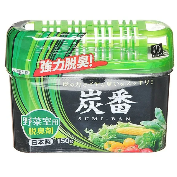 Дезодорант-поглотитель неприятных запахов, с древесным углем, для холодильника (овощная камера), KOKUBO  150 г