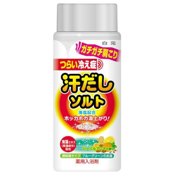 Соль для ванны с экстрактом морских водорослей, с согревающим и восстанавливающим эффектом на основе морской соли Bath King, HAKUGEN 450 г