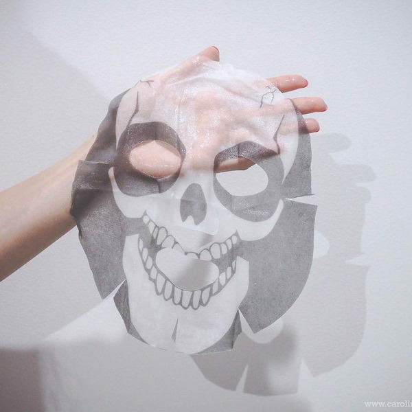 Маска тканевая с экстрактом черного риса Horror mask series Skull, BERRISOM