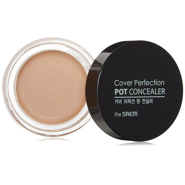 Консилер-корректор Cover Perfection Pot Concealer, тон № 01 Clear Beige (бежевый), THE SAEM   4 г