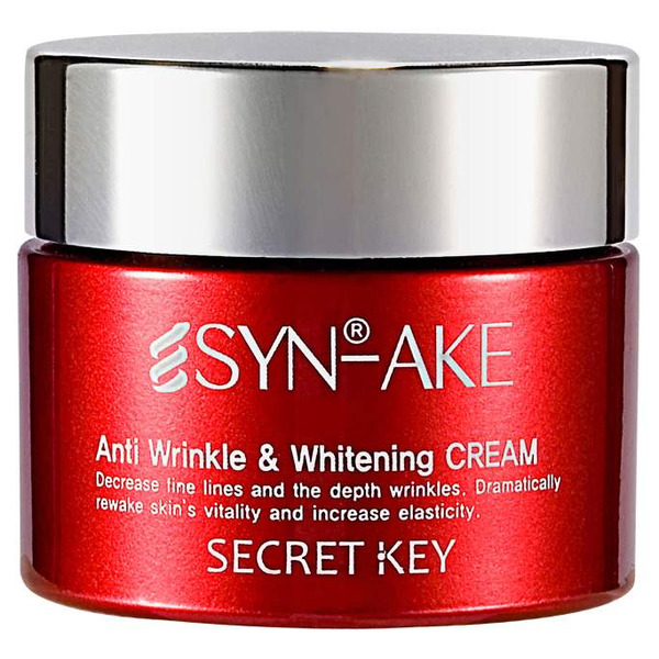 Крем для лица с пептидом змеиного яда SYN-AKE Anti Wrinkle & Whitening Cream, SECRET KEY 50 мл