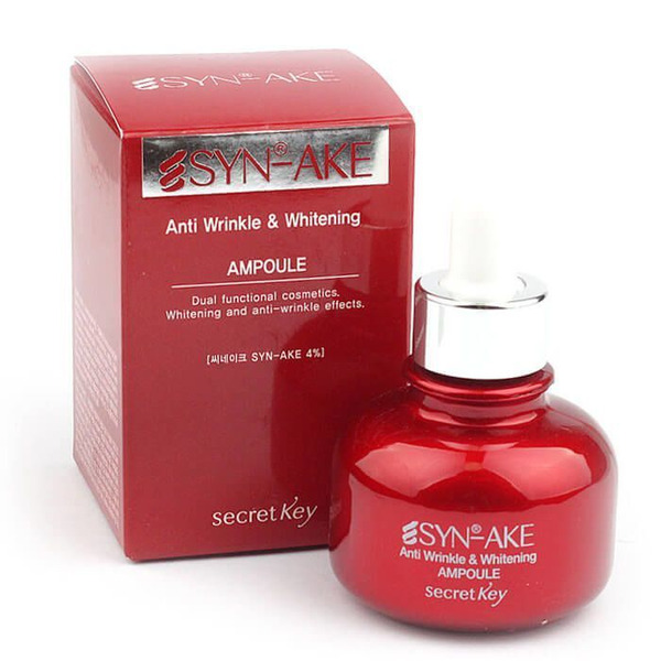 Сыворотка с пептидом змеиного яда ампульная SYN-AKE Anti Wrinkle & Whitening Ampoule, SECRET KEY 30 мл