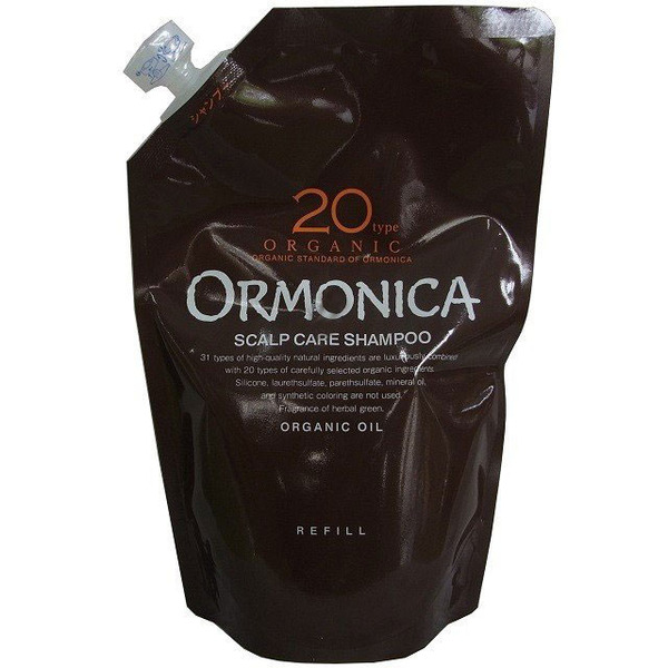 Органический шампунь для ухода за волосами и кожей головы,  ORMONICA, 400 мл (запасной блок)