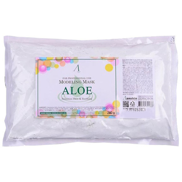 Маска альгинатная с экстрактом алоэ успокаивающая  Aloe Modeling Mask, ANSKIN 240 г (пакет)
