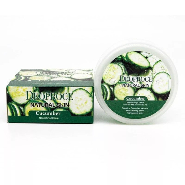 Крем для лица и тела на основе экстракта огурца Natural Skin Cucumber Nourishing Cream, DEOPROCE 100 г
