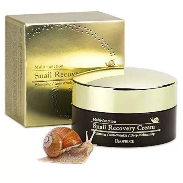 Крем восстанавливающий с муцином улитки Snail Recovery Cream, DEOPROCE 100 г