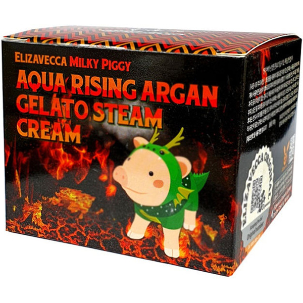 Крем паровой увлажняющий Milky Piggy Aqua Rising Argan Gelato Steam Cream, ELIZAVECCA 100 г