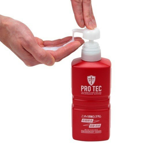 Мужское дезодорирующее жидкое мыло для тела с ментолом PRO TEC, LION 420 мл