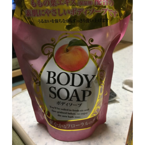 Крем-мыло для тела Wins Body Soap Peach с богатым ароматом персика в мягкой упаковке, NIHON  400 мл