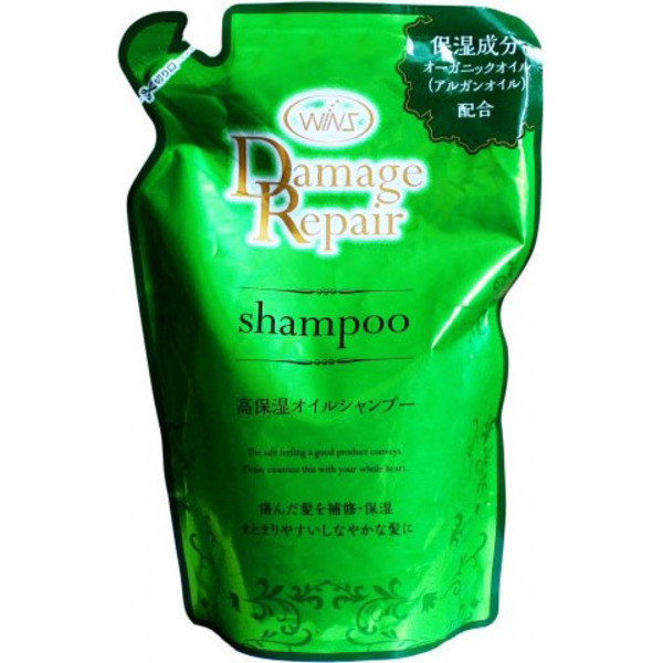 Восстанавливающий шампунь с маслом Арганы Wins Damage Repair Shampoo, NIHON 370 мл (сменная упаковка)