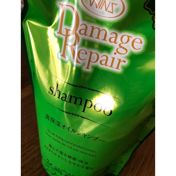 Восстанавливающий шампунь с маслом Арганы Wins Damage Repair Shampoo, NIHON 370 мл (сменная упаковка)