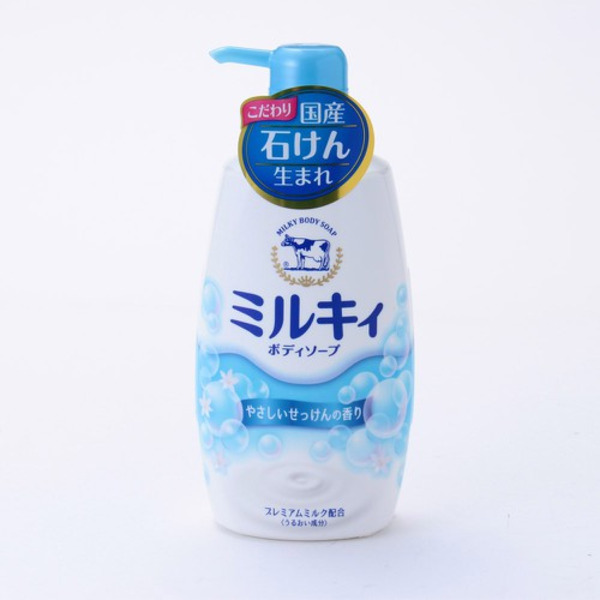 Молочное жидкое мыло для тела Milky Body Soap со сладким ароматом мыла, COW  550 мл