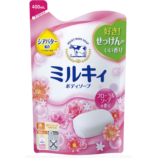 Молочное увлажняющее жидкое мыло для тела с цветочным ароматом 