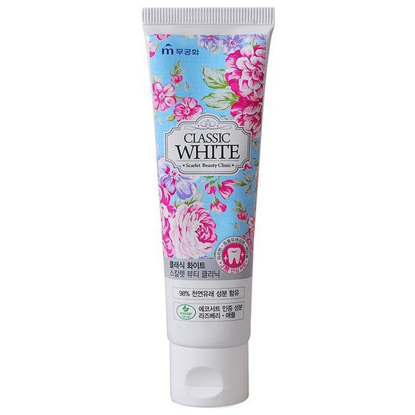 Отбеливающая зубная паста со вкусом мяты и ягод Classic White Scarlet Beauty Clinic, MUKUNGHWA  110 г