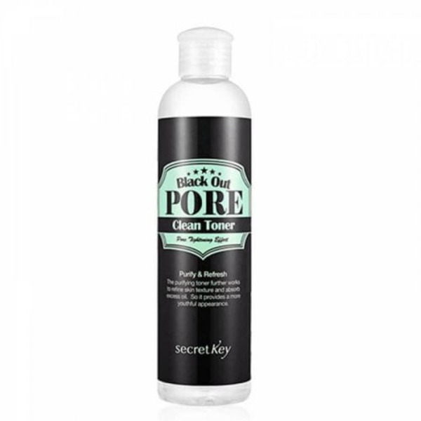 Тонер с древесным углем для очищения и сужения пор Black Out Pore Clean Toner, SECRET KEY   250 мл