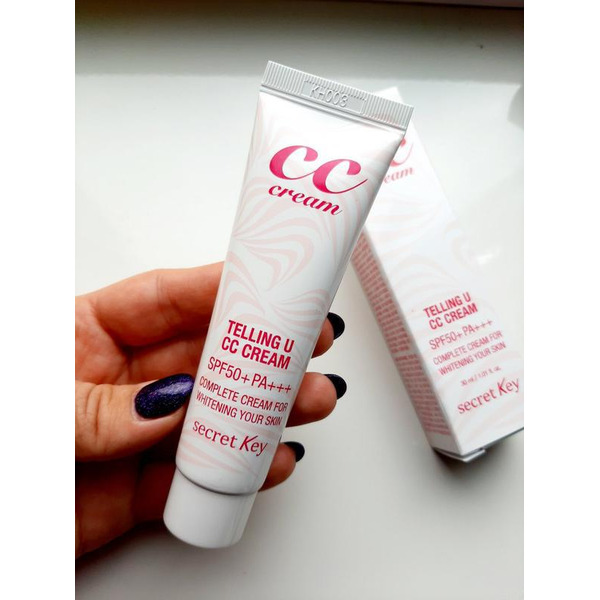 СС-крем для лица с осветляющим эффектом Telling U CC Cream SPF50/PA+++, SECRET KEY 30 мл