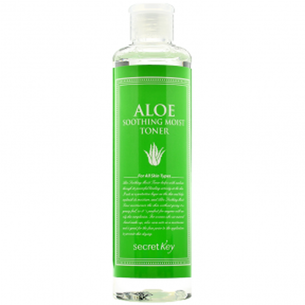 Тоник для чувствительной кожи с экстрактом алоэ Aloe Soothing Moist Toner, SECRET KEY   250 мл