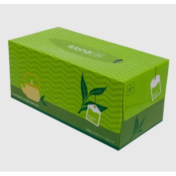 Салфетки для лица с ароматом зеленого чая Bellagio Green Tea, MONALISA 210 шт