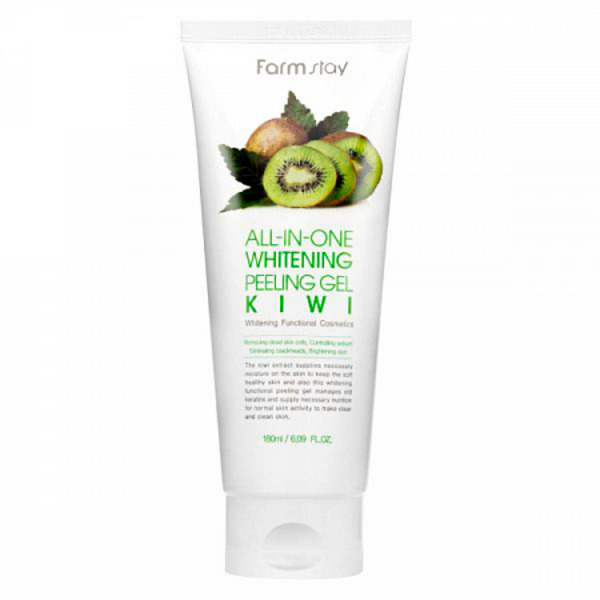 Пилинг-гель с экстрактом киви All-In-One Whitening Peeling Gel Kiwi, FARMSTAY  180 мл