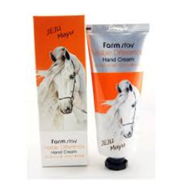 Питательный крем для рук с экстрактом конского жира Jeju Horse Fat Hand Cream, FARMSTAY  100 мл