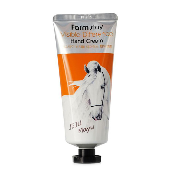 Питательный крем для рук с экстрактом конского жира Jeju Horse Fat Hand Cream, FARMSTAY  100 мл