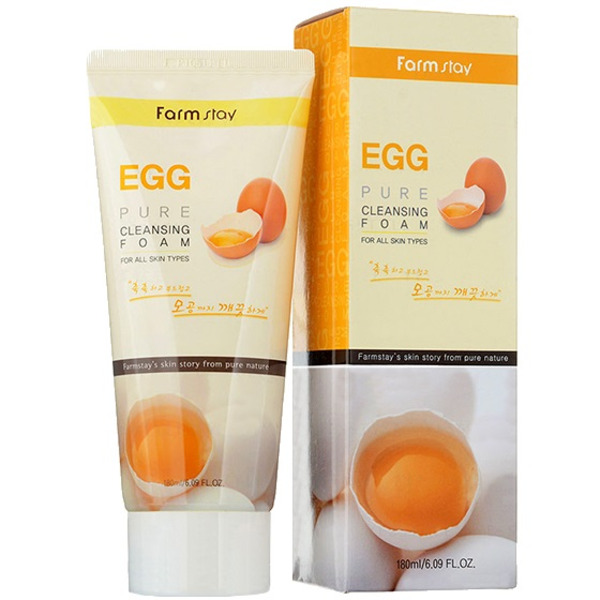 Пенка очищающая с яичным экстрактом Egg Pure Cleansing Foam, FARMSTAY   180 мл