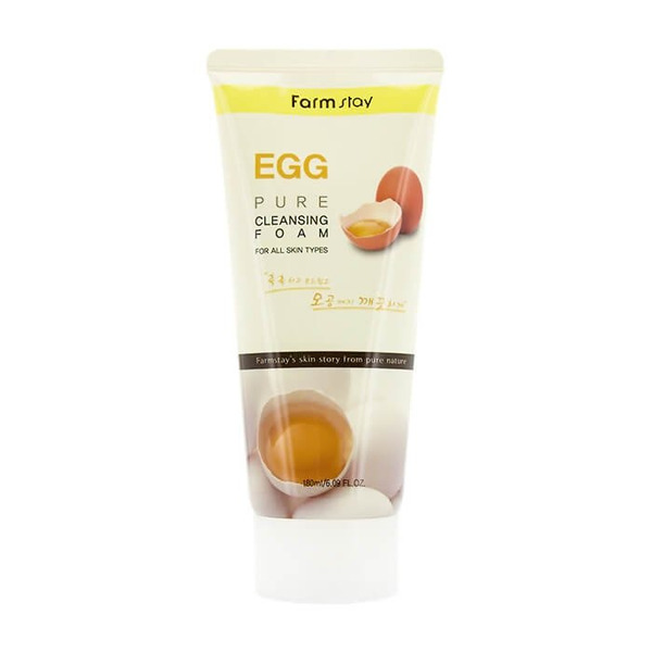 Пенка очищающая с яичным экстрактом Egg Pure Cleansing Foam, FARMSTAY   180 мл