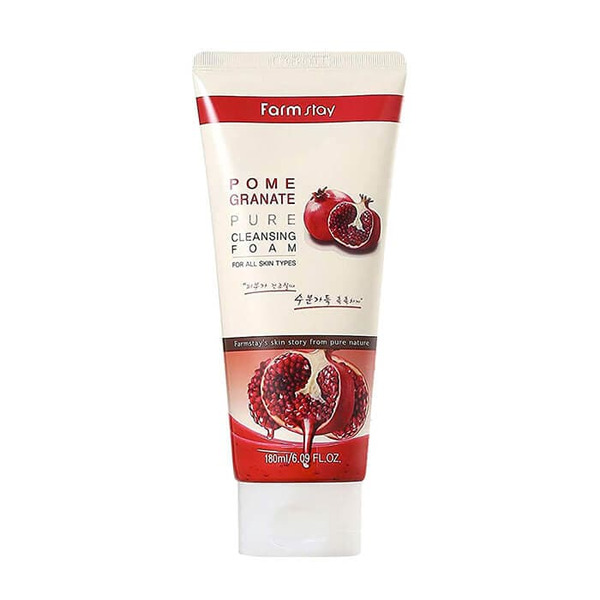 Очищающая пенка с экстрактом граната Pomegranate Pure Cleansing Foam, FARMSTAY   180 мл