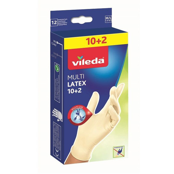 Одноразовые перчатки с бальзамом Multi Care (размер S/M), VILEDA 12 шт