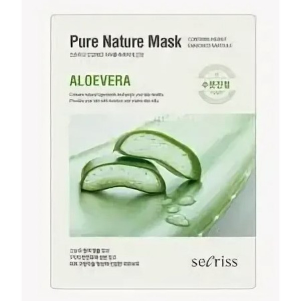Маска для лица тканевая успокаивающая Secriss Pure Nature Mask Pack Aloevera, ANSKIN 25 мл