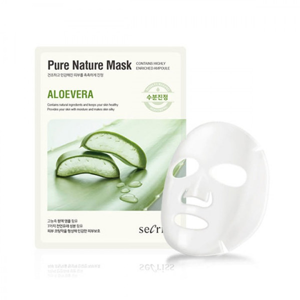 Маска для лица тканевая успокаивающая Secriss Pure Nature Mask Pack Aloevera, ANSKIN 25 мл