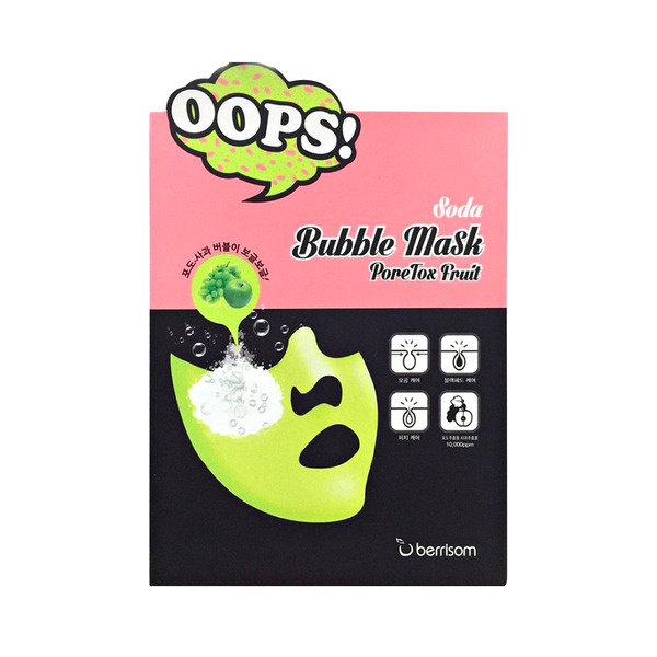 Маска для ухода пор Soda Bubble Mask PoreTox Fruit BERRISOM 18 мл