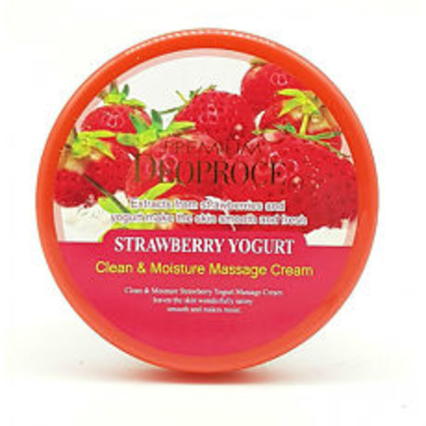 Крем для лица очищающий с экстрактом клубники Clean & Deep Strawberry Yogurt Cleansing Cream Premium, DEOPROCE   300 г
