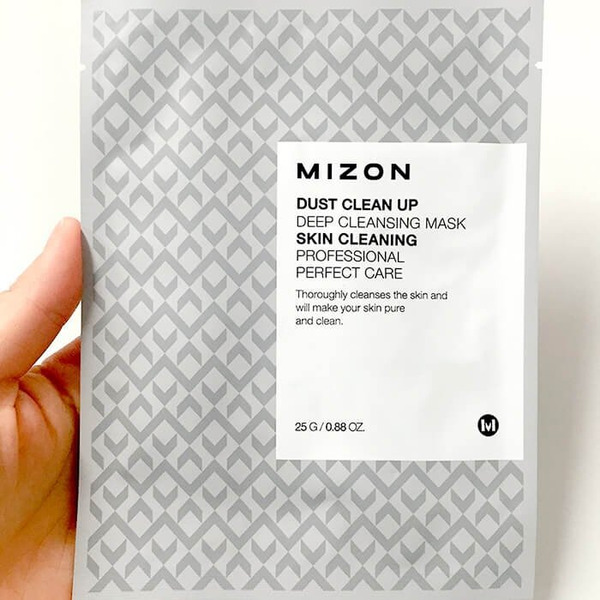 Маска тканевая очищающая DUST CLEAN UP DEEP CLEANSING MASK, MIZON 25 г