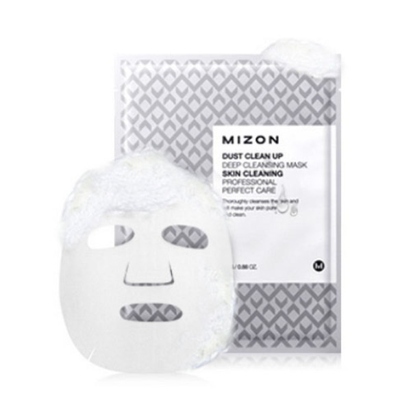 Маска тканевая очищающая DUST CLEAN UP DEEP CLEANSING MASK, MIZON 25 г