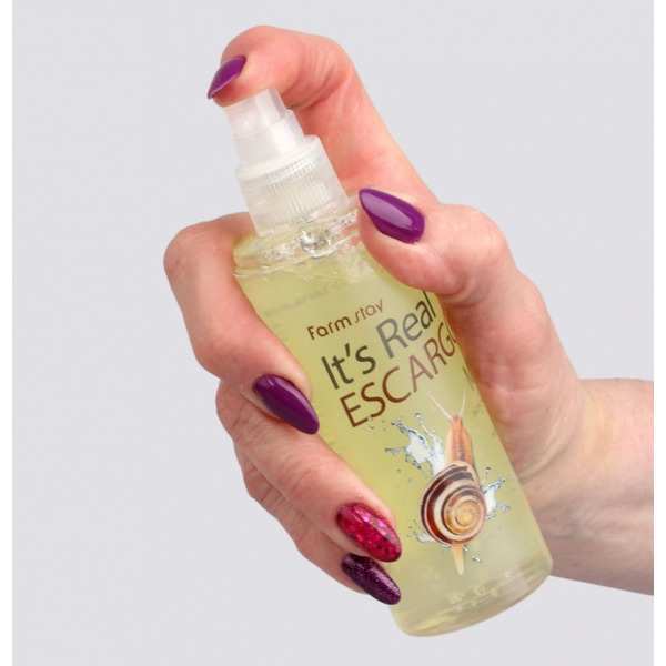 Гель-мист для лица с экстрактом улитки Its Real Gel Mist Escargot, FARMSTAY 120 мл
