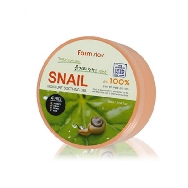 Многофункциональный смягчающий гель с экстрактом улитки Moisture Soothing Gel Snail, FARMSTAY   300 мл