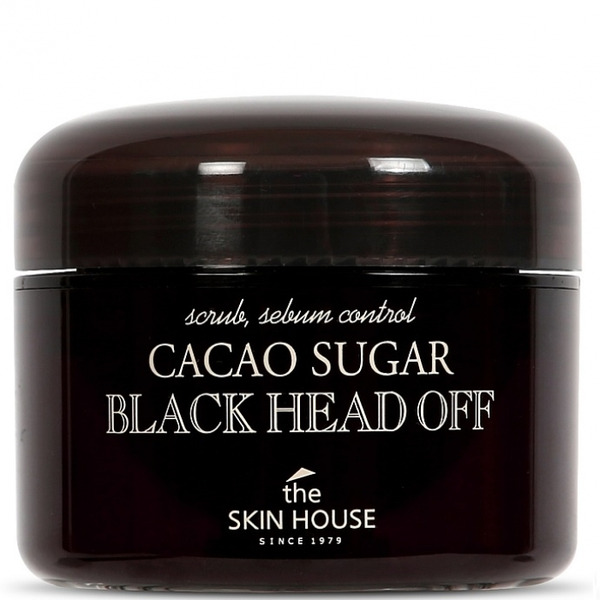 Скраб против черных точек с коричневым сахаром и какао Cacao Sugar Black Head Off, THE SKIN HOUSE   50 мл