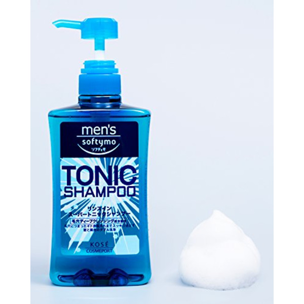 Мужской тонизирующий шампунь для волос с цитрусовым ароматом Mens Softymo Tonic Shampoo, KOSE COSMEPORT 550 мл (диспенсер)