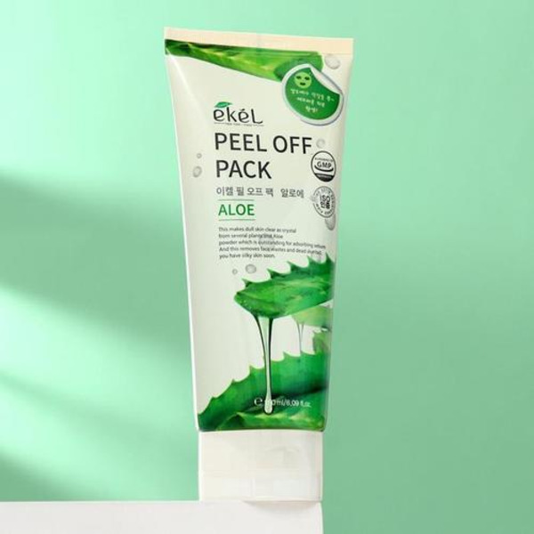 Увлажняющая и успокаивающая маска-пленка с экстрактом алоэ Peel Off Pack Aloe, EKEL 180 мл