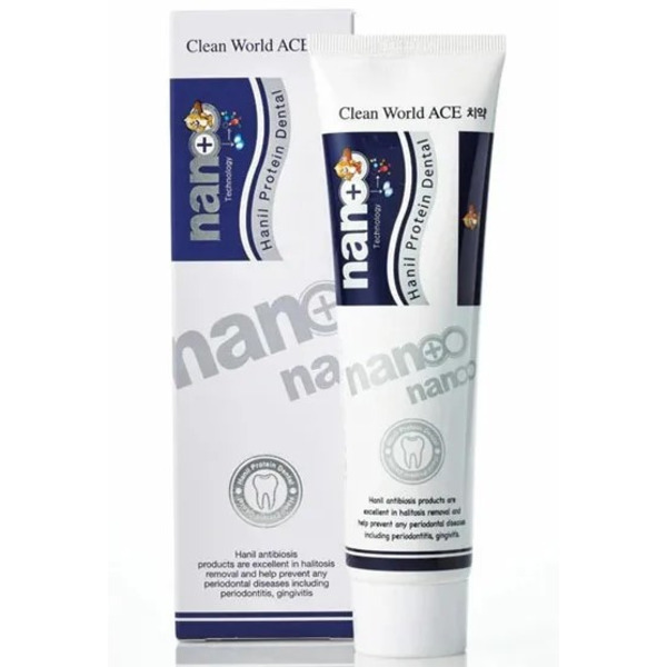 Зубная паста с серебром и протеином Nano Protein Dental Toothpaste, HANIL CHEMICAL 180 г