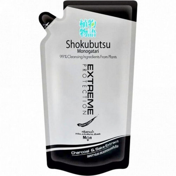 Крем-гель для душа для мужчин Экстремальная Защита Shokubutsu Monogatari Cool Sport Shower Gel, CJ LION  500 мл (запаска)