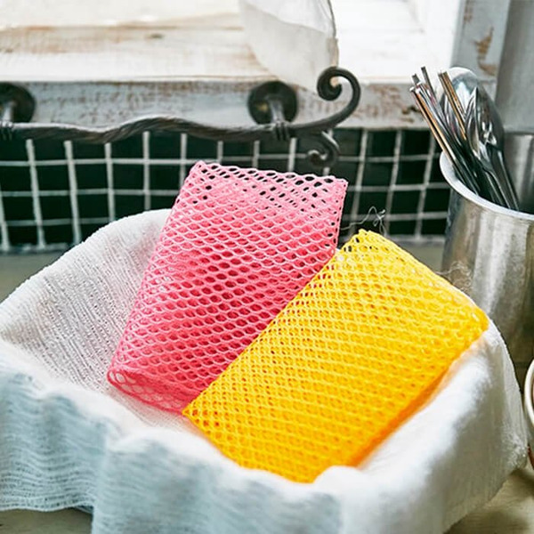 Губка-скраббер для мытья посуды № 104 Soft (30 см х 30 см) мягкая, SUNGBO CLEAMY  1 шт.